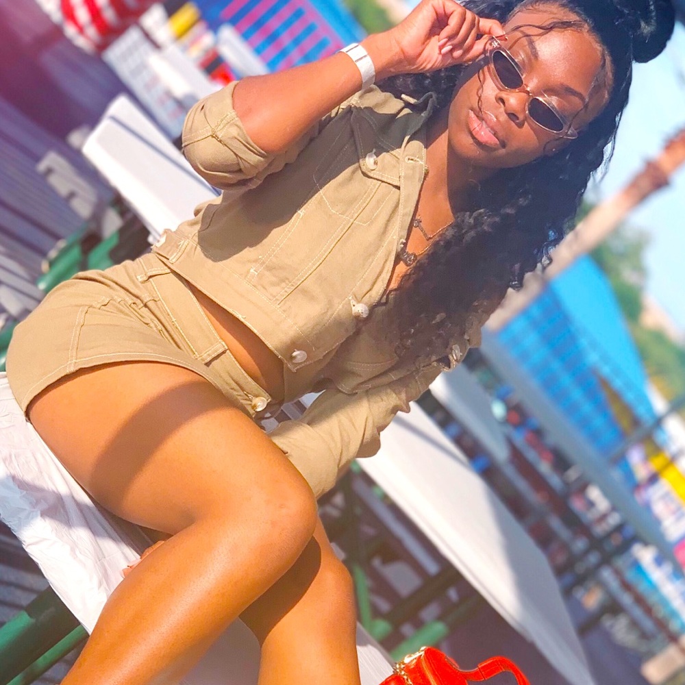 Two Piece Olive Green Set